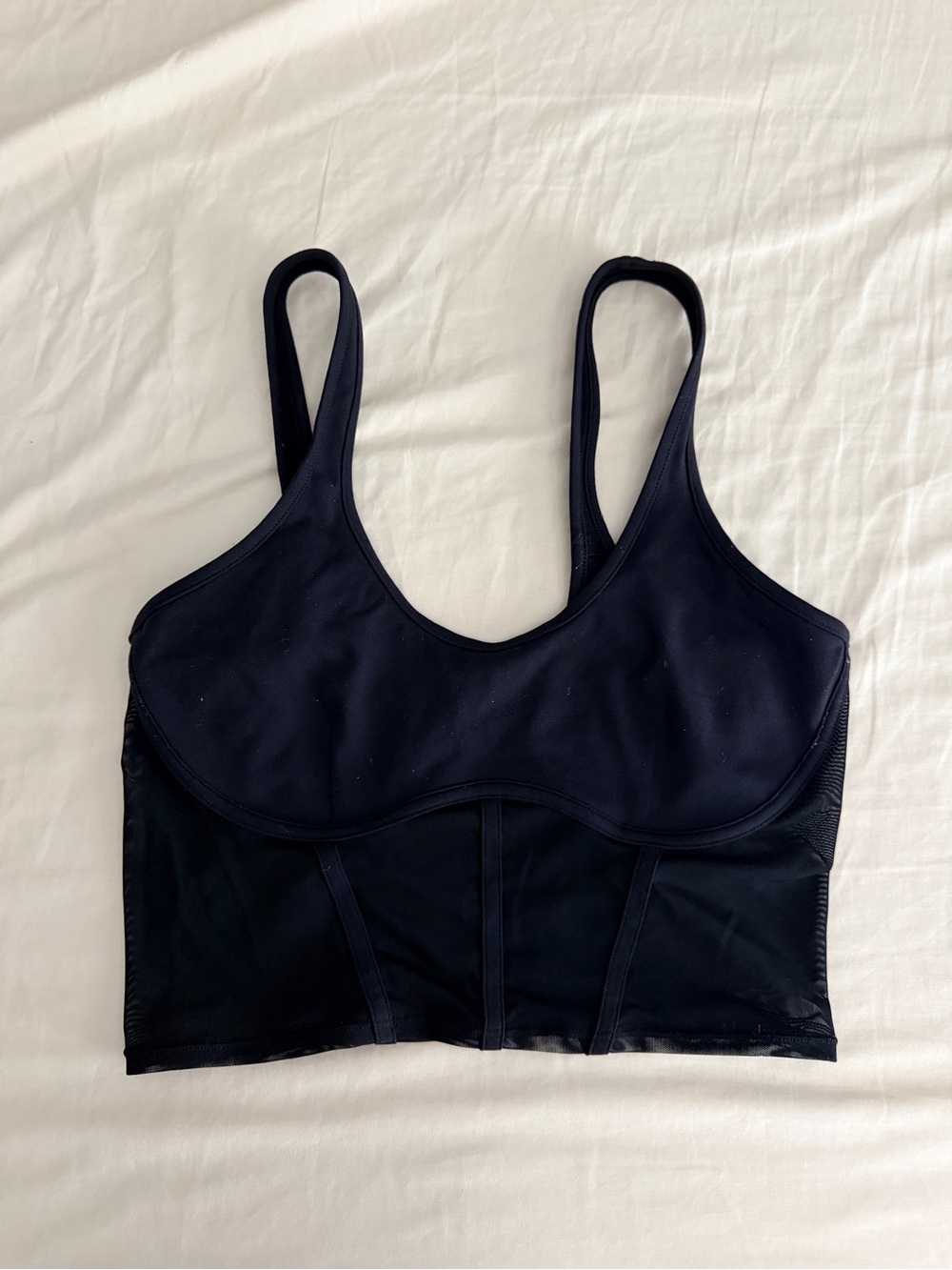 Alo black corset top small